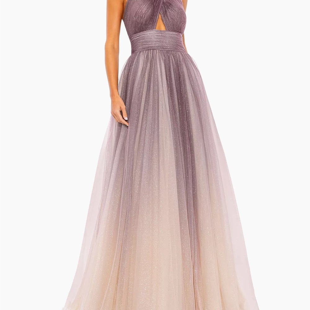 Mac Duggal ombre fairy formal dress.
